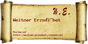 Weitner Erzsébet névjegykártya
